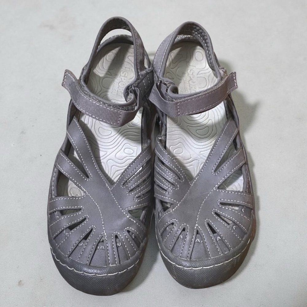 Gray Velcro Jambu Casual Outdoor Sandals